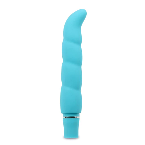Eden 6.25" Blue Long Waterproof Multi-Speed Curved G-Spot Vibrator
