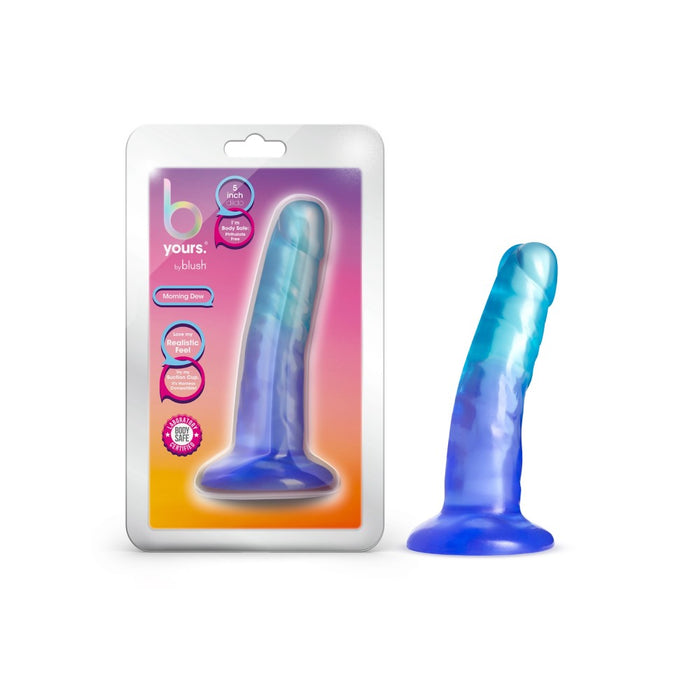 B Yours Morning Dew Realistic Sapphire 5.5-Inch Long Dildo With Suction Cup Base