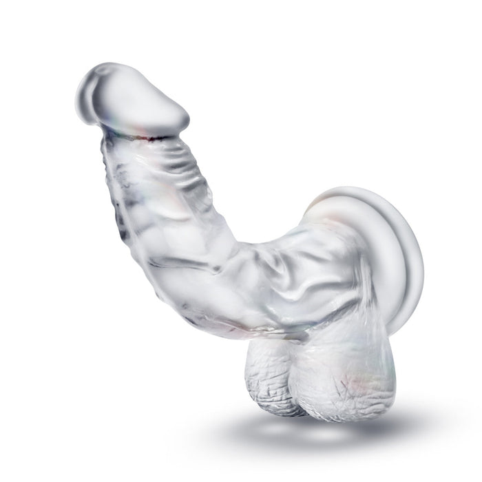 B Yours Diamond Luster Realistic G-Spot Clear 8.5-Inch Long Dildo With Balls & Suction Cup Base