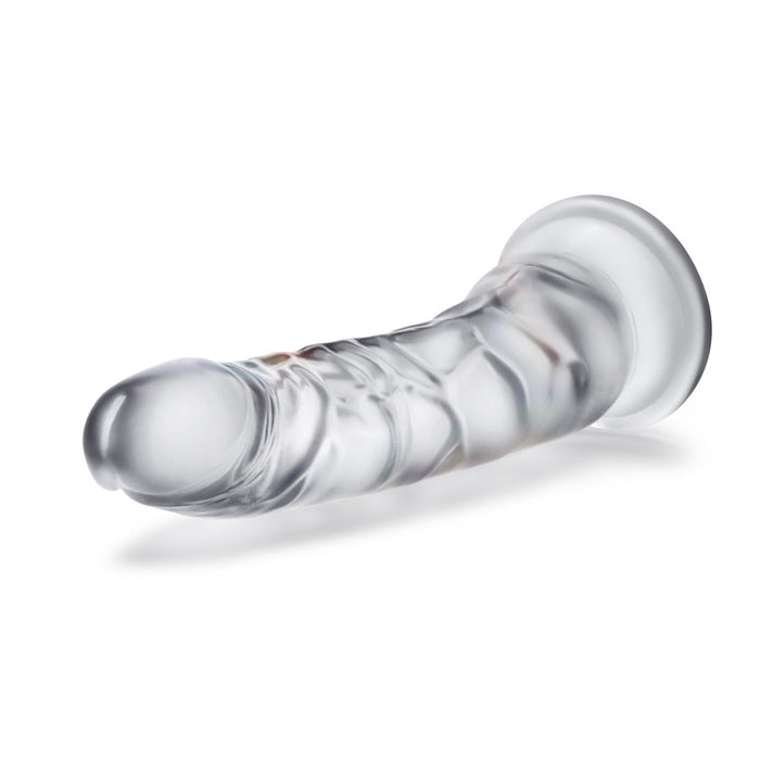 B Yours Diamond Glisten Realistic G-Spot Clear 8.75-Inch Long Dildo With Suction Cup Base