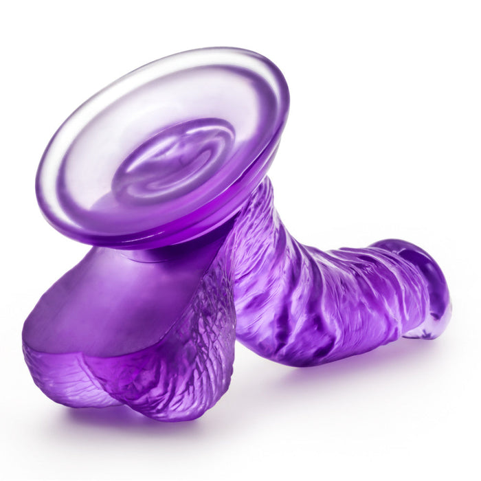 B Yours Sweet N' Hard 8 Realistic Curved G-Spot Purple 6.5-Inch Long Dildo With Balls & Suction Cup Base