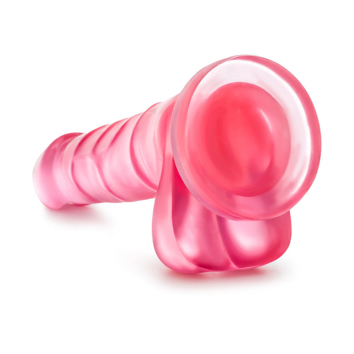 B Yours Sweet N' Hard 4 Realistic Pink 7.75-Inch Long Dildo With Balls & Suction Cup Base