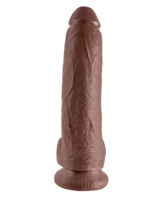 King Cock 9″ Cock With Balls – Brown