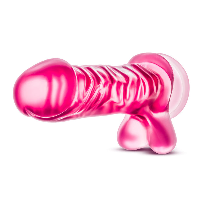 B Yours Basic 8 Realistic Pink 9-Inch Long Dildo With Balls & Suction Cup Base