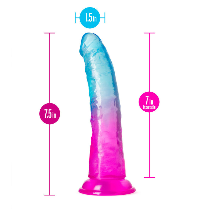 B Yours Beautiful Sky Realistic Sunset 7.5-Inch Long Dildo With Suction Cup Base