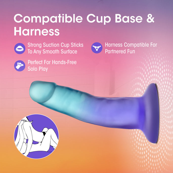 B Yours Morning Dew Realistic Sapphire 5.5-Inch Long Dildo With Suction Cup Base