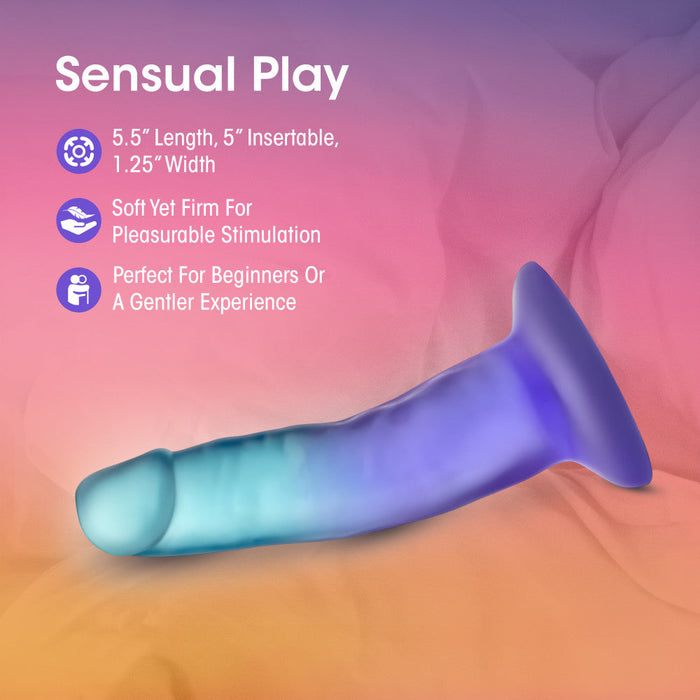 B Yours Morning Dew Realistic Sapphire 5.5-Inch Long Dildo With Suction Cup Base