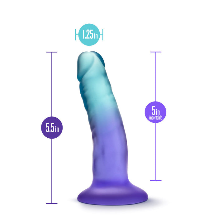 B Yours Morning Dew Realistic Sapphire 5.5-Inch Long Dildo With Suction Cup Base