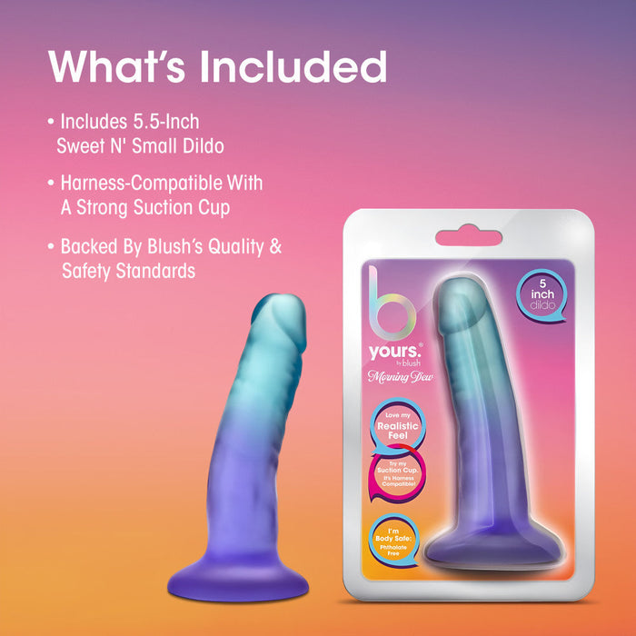 B Yours Morning Dew Realistic Sapphire 5.5-Inch Long Dildo With Suction Cup Base