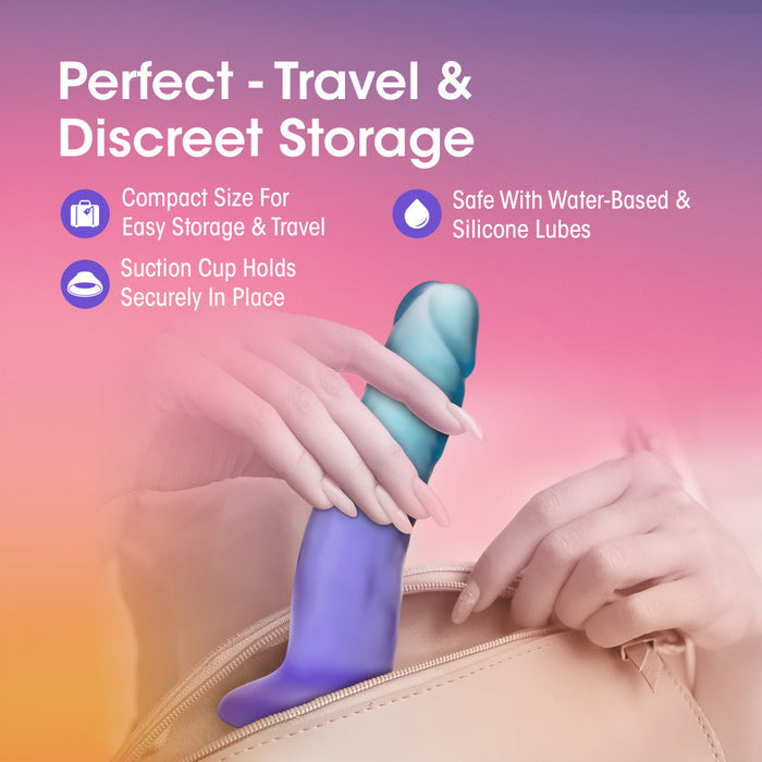 B Yours Morning Dew Realistic Sapphire 5.5-Inch Long Dildo With Suction Cup Base