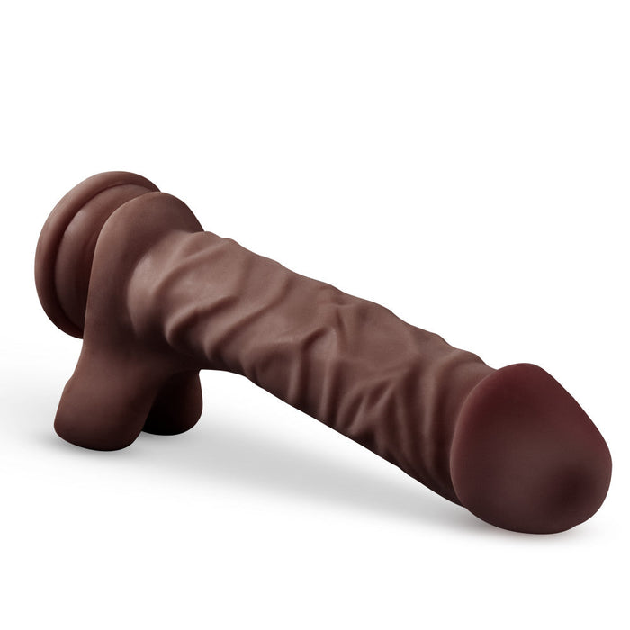 Coverboy The DJ Realistic Chocolate 9-Inch Long Dildo With Balls & Suction Cup Base