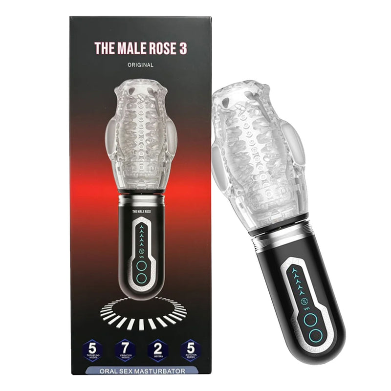 The Male Rose 3 - Automatic Stroker Masturbator - Canister Masturbation Cup