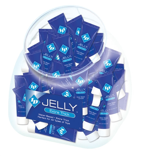 I.D. Lubricants ID Jelly Extra Thick Water-Based Lubricant - 12ml Tubes - 72 Pieces Jar