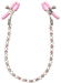 "Nipple Play Crystal Chain Nipple Clamps - Pink SE2617102"