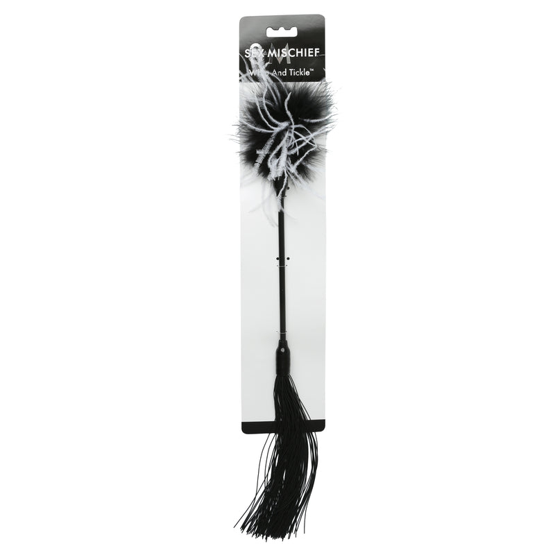 Sportsheets Sex and Mischief Whip and Tickler - Black