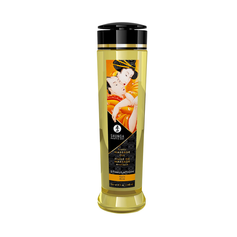 Shunga Massage Oils - Stimulation - 8 Fl. Oz. Peach