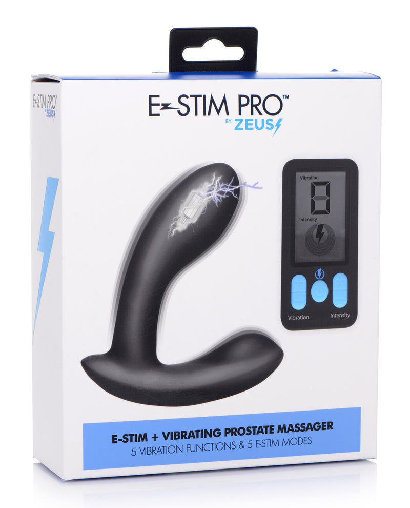 XR Brands E-Stim and Vibrating Prostate Massager - Black