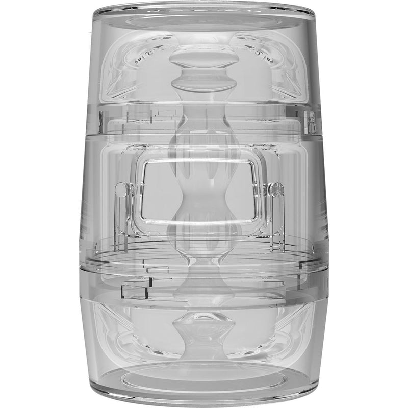 Doc Johnson Main Squeeze - Pop-Off - Optix - Crystal - Stroker Masturbator - Canister Masturbation Cup - Mini Stroker