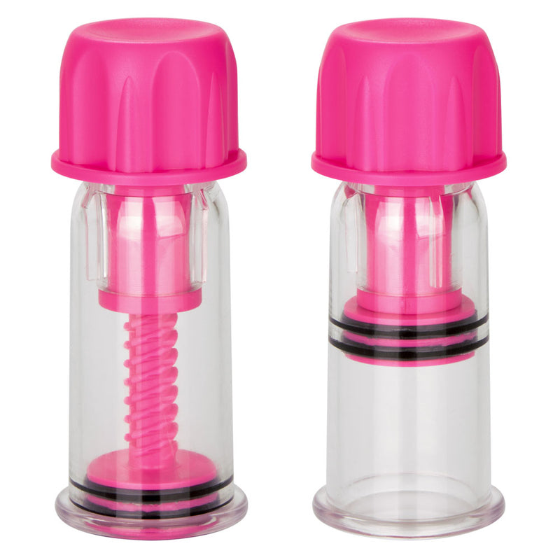 CalExotics Nipple Play Vacuum Twist Suckers - Pink