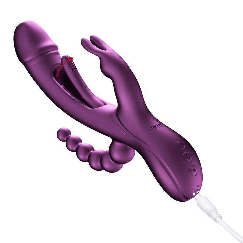 Honey Play Box Trilux - App Controlled Rabbit Vibrator - Purple