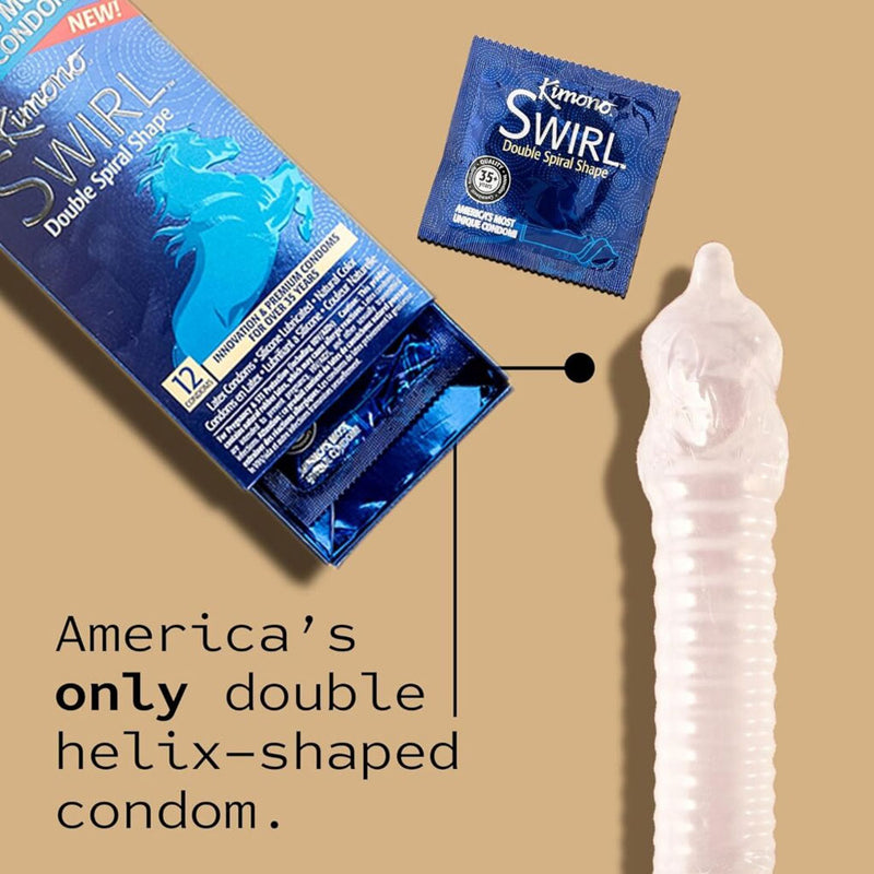 Paradise Marketing Kimono Swirl 3 Count Condoms