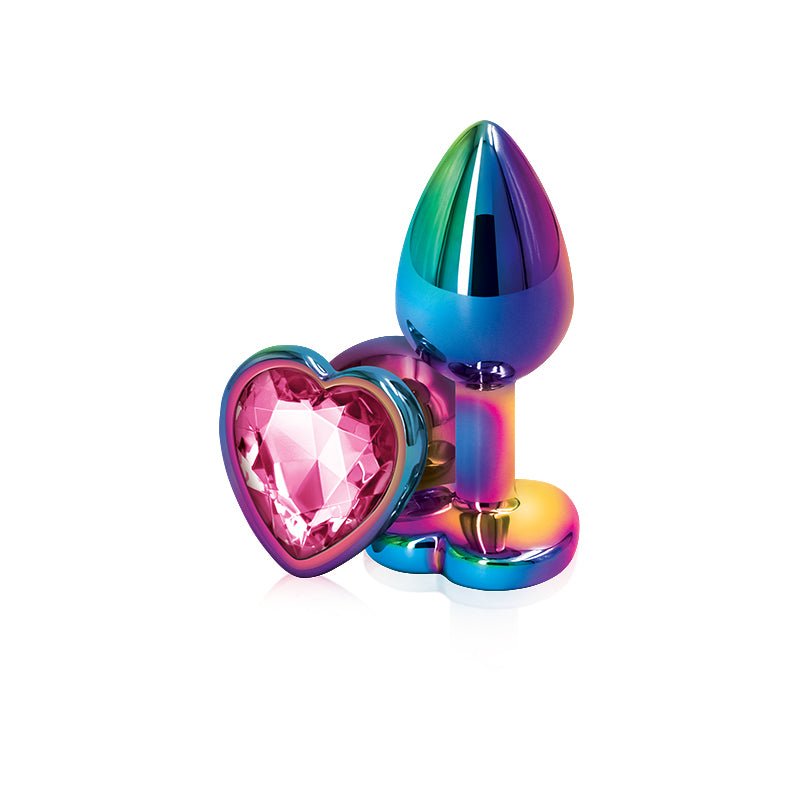 nsnovelties Rear Assets - Multicolor Heart - Small - Pink