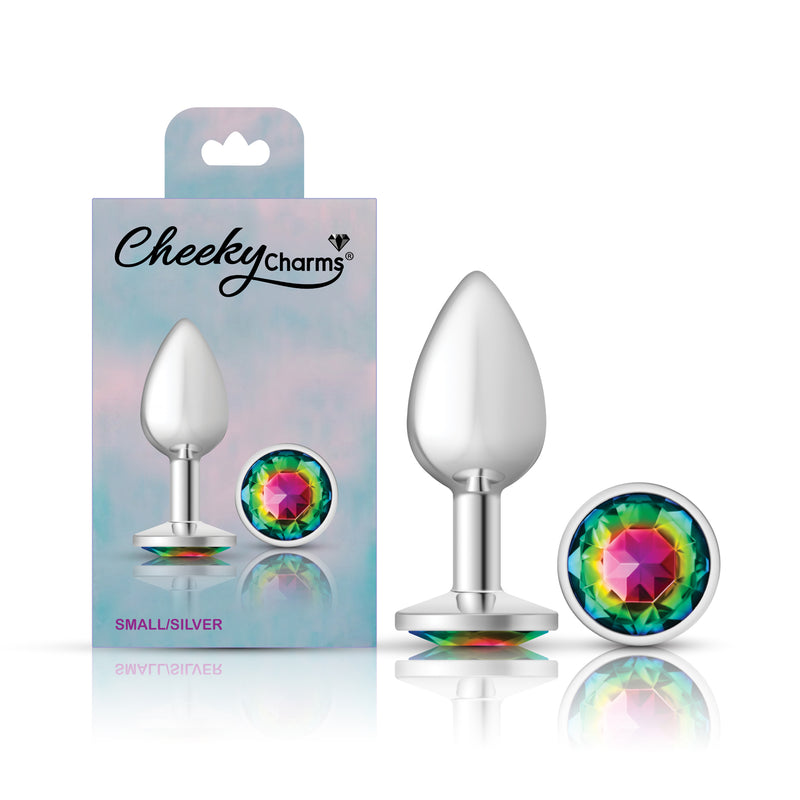 Viben Rainbow Round Gem Silver Metal Plug - Sm