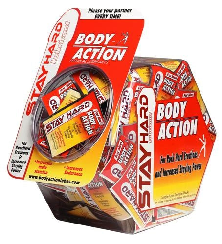 Body Action Stay Hard Pillow Packs Jar-144 Count