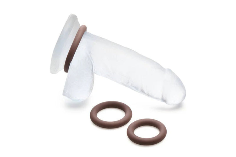 Curve Toys Jock Silicone Cock Ring Set in - Dark