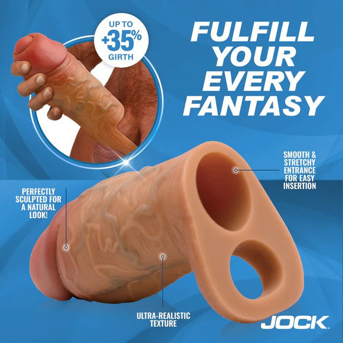Curve Toys Jock Silicone Penis Extension Sleeve - Medium