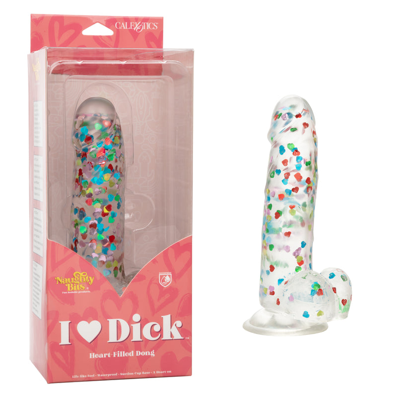 CalExotics Naughty Bits I Love Dick Heart-Filled Dong