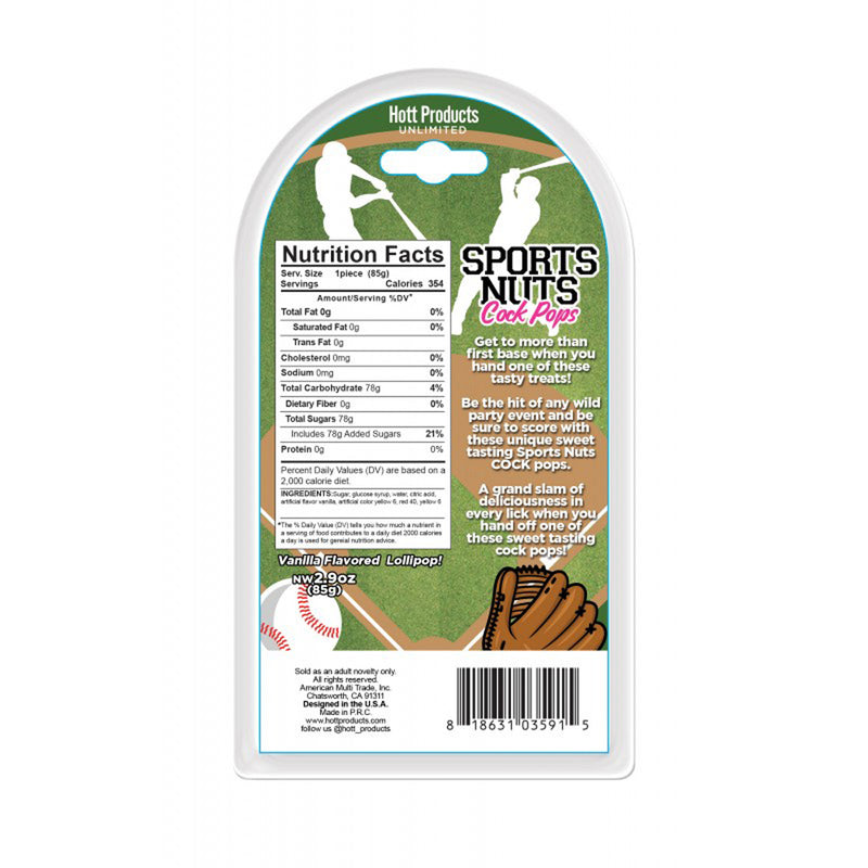 Hott Products Sports Nuts Cock Pops Baseballs Vanilla Lovers