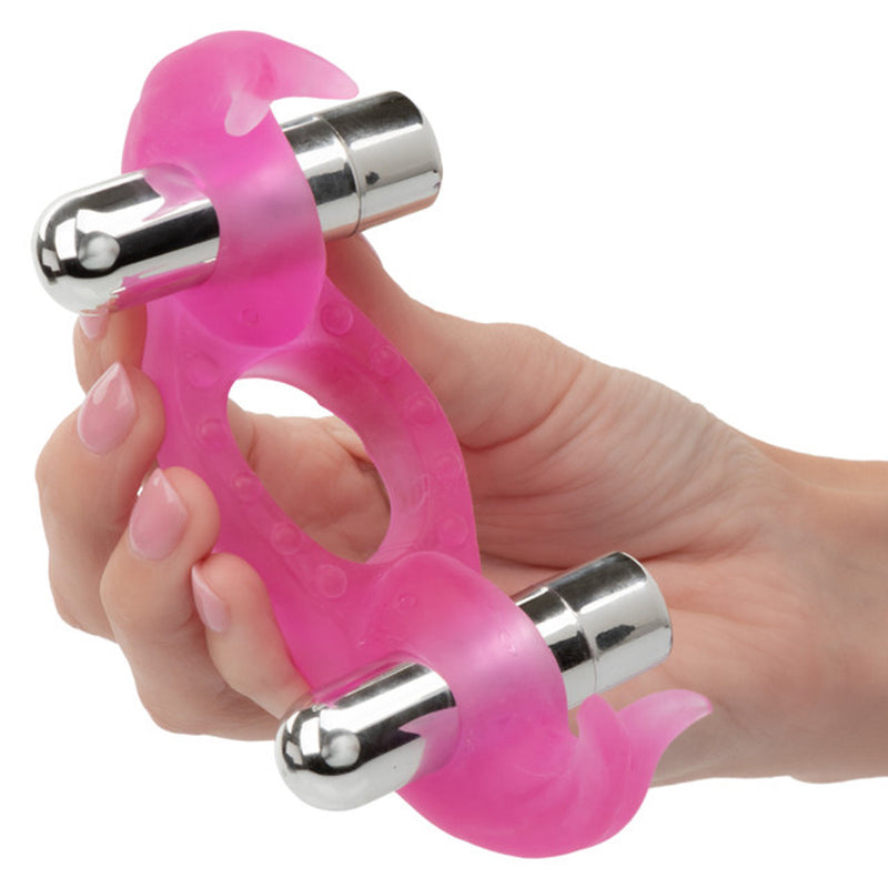CalExotics Silicone Triple Orgasm Erection Enhancer Pink Rechargeable