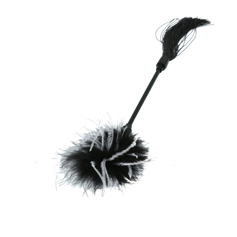 Sportsheets Sex and Mischief Whip and Tickler - Black