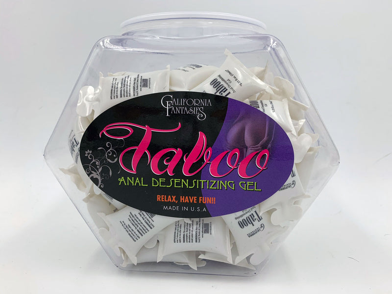 California Fantasies Taboo - Anal Desensitizing Gel - 72 Piece Fishbowl - 10 ml Pillows