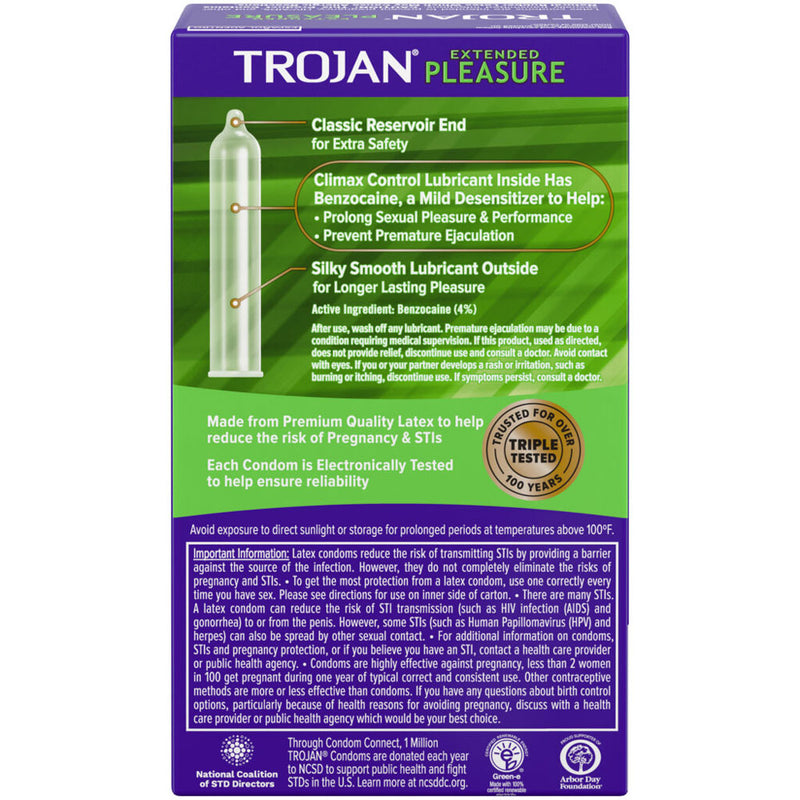 Paradise Marketing Trojan Pleasures Extended Pleasure - 12 Pack