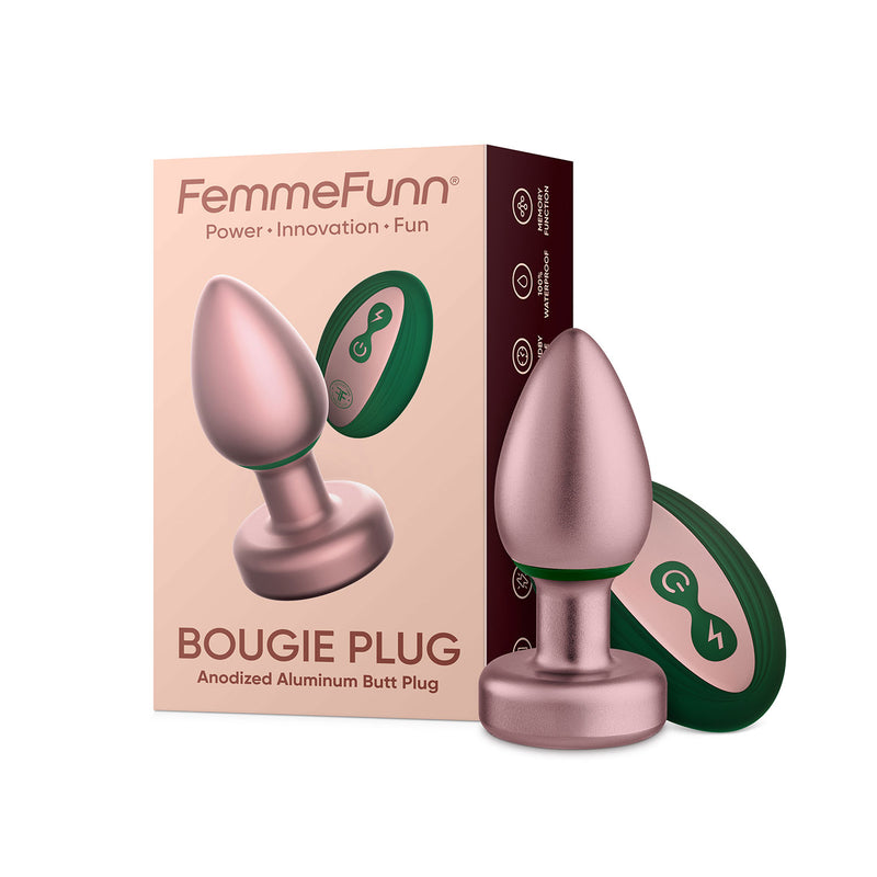Femme Funn Bougie Plug Anodized Aluminum Butt Plug - Rose Gold