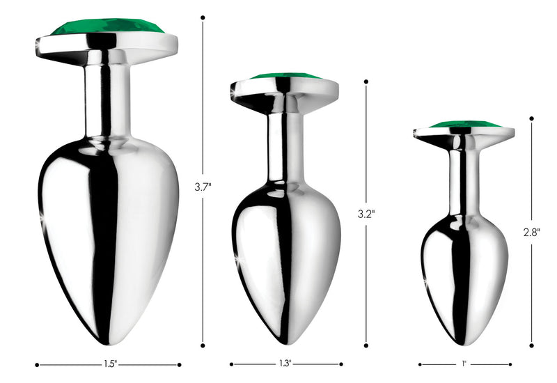 XR Brands Emerald Gem Anal Plug Set
