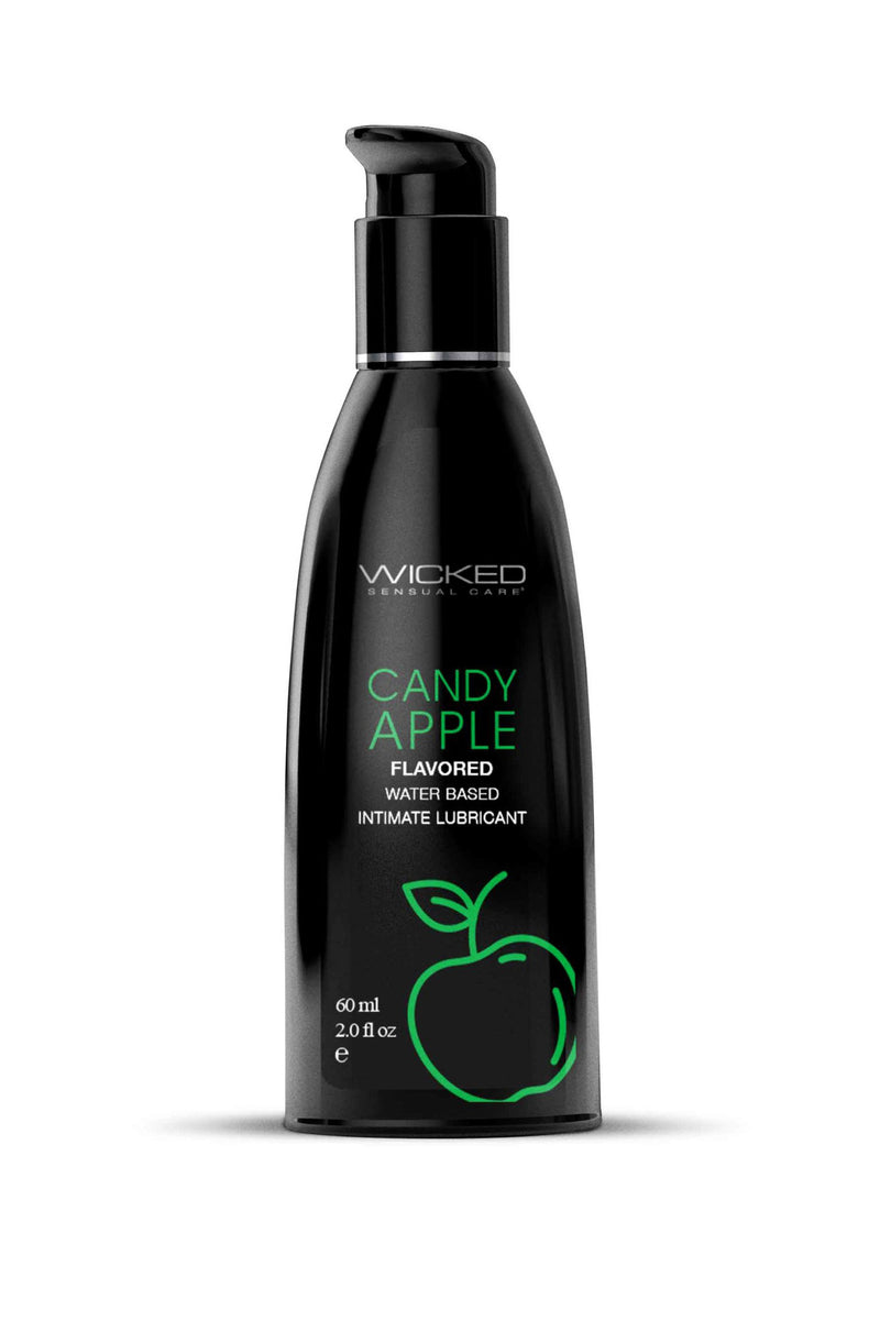 Wicked Sensual Care Aqua Candy Apple Flavored Water Based Intimate Lubricant - 2 Fl. Oz.