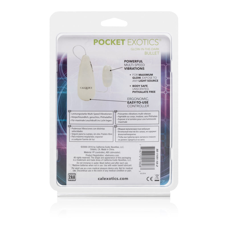 CalExotics Glow-in-the-Dark Pocket Exotics Vibrating Glowing Bullet