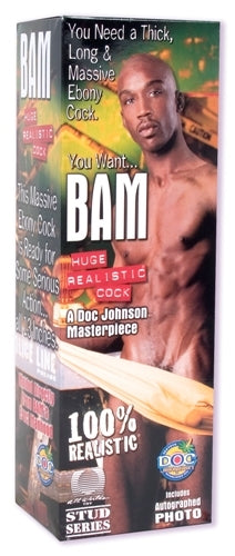 Doc Johnson Bam Huge 13 Inch Realistic Cock With Removable Vac-U-Lock Suction Cup