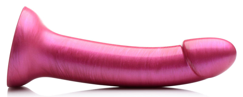 XR Brands G-Tastic 7 Inch Metallic Silicone Dildo - Pink