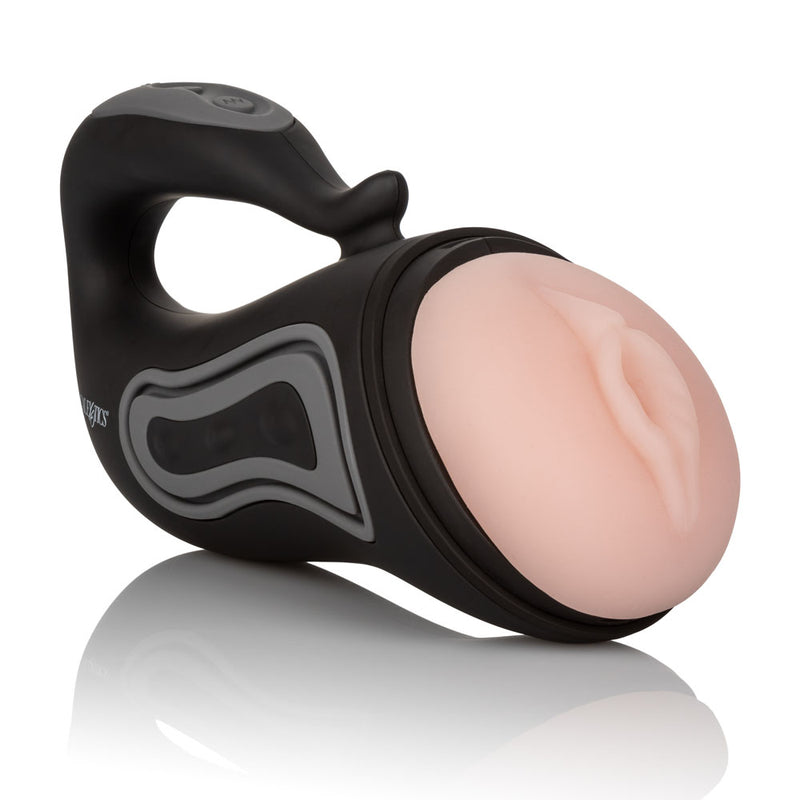CalExotics Optimum Power Rechargeable Grip-N-Stroke - Automatic Stroker Masturbator - Canister Masturbation Cup