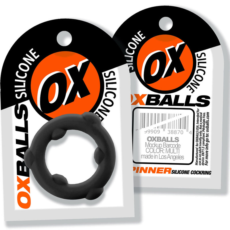 Oxballs Spinner Single Silicone Ring - Black Silicone