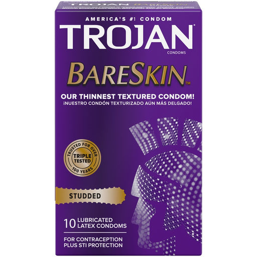 "Trojan Studded Bareskin - 10 Pack PM22889"