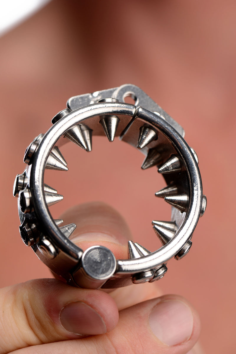 XR Brands Impaler Locking Cbt Ring With Spikes
