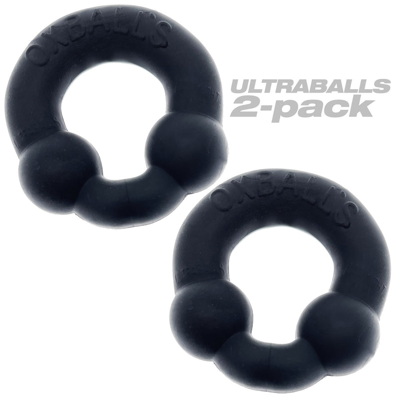 Oxballs Ultraballs 2- Piece Cockring Set - Night Black