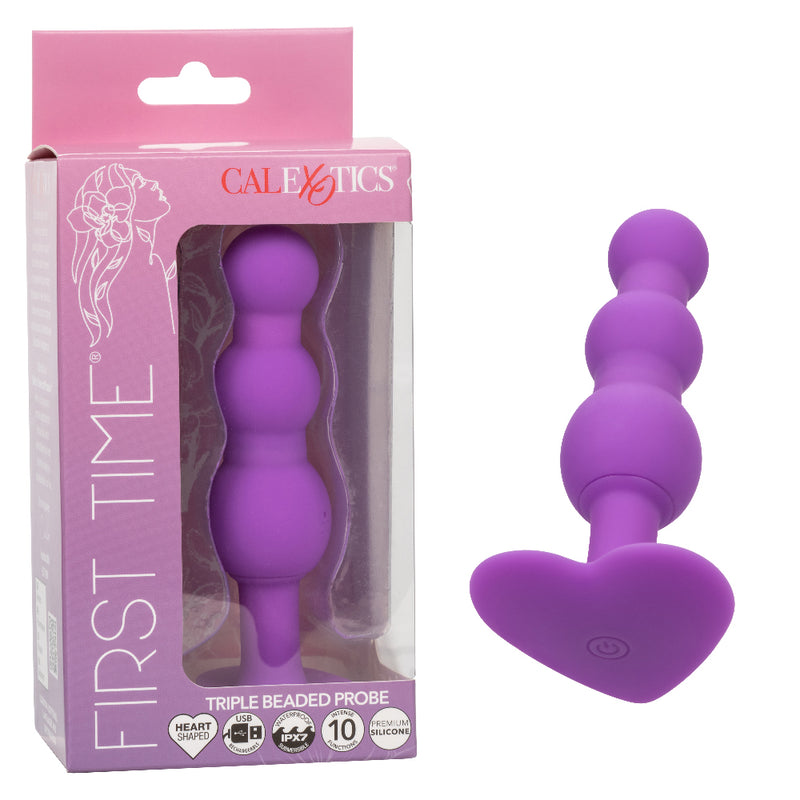 CalExotics First Time Triple Beaded Probe - Purple