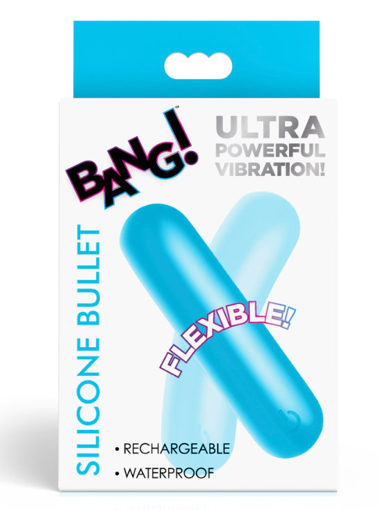 XR Brands Flexible Silicone Bullet - Blue