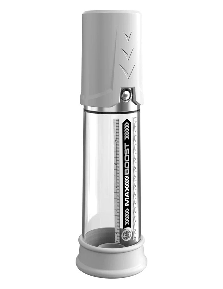 Pipedream Pump Work Max Boost - White/Clear - Penis Pump - With Pump Action Handle